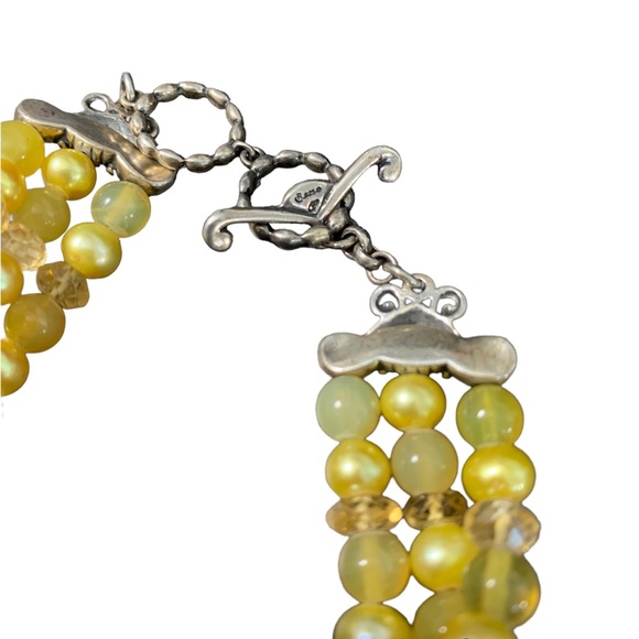 Carolyn Pollack 925 Sterling Silver Carved Stone bracelet - Picture 4 of 5